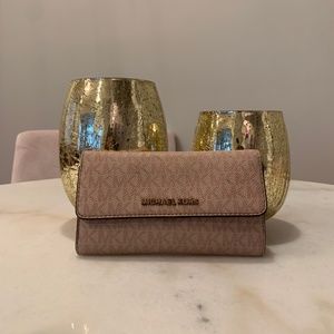 Michael Kors Pink Monogram Envelope Wallet